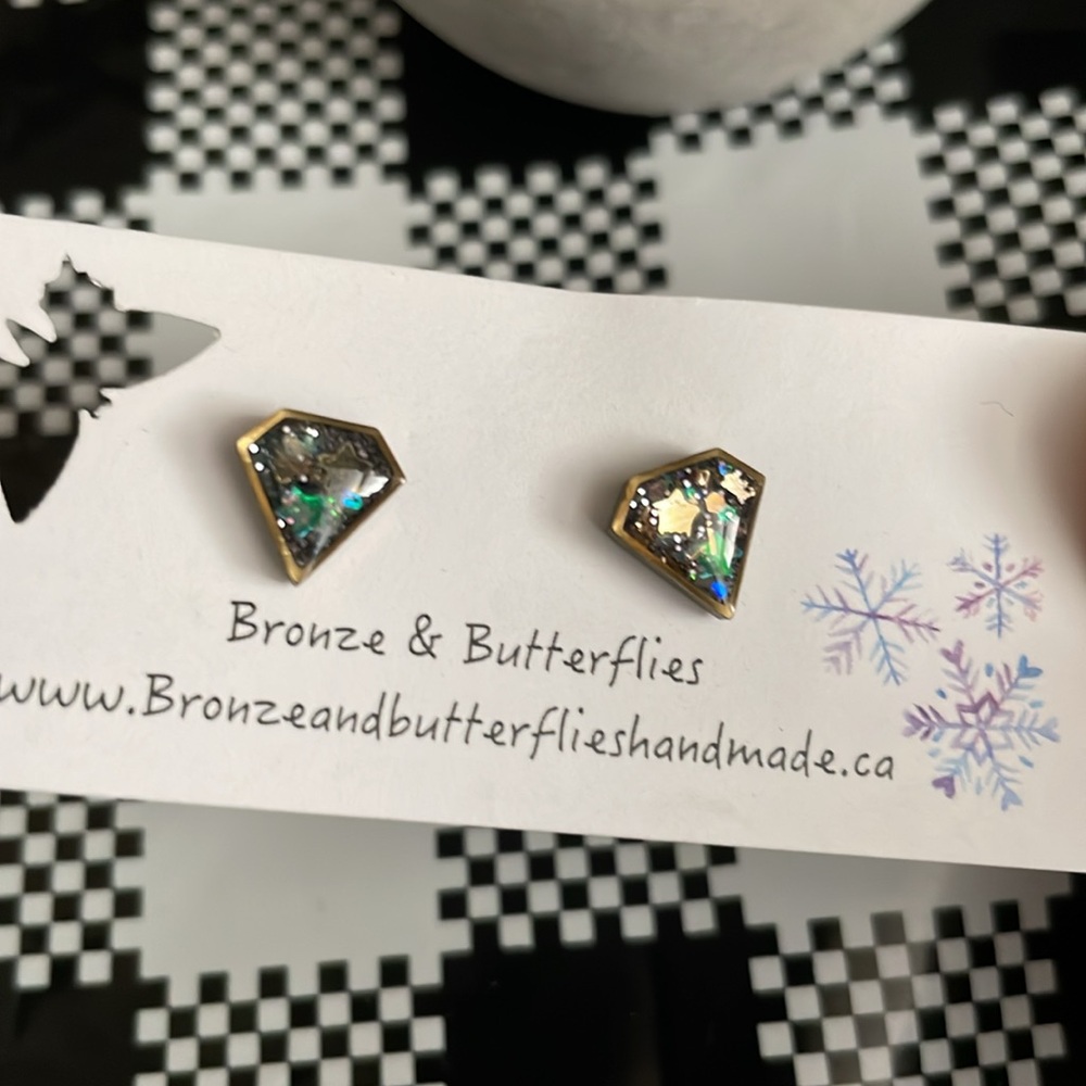 Bronze and butterflies earrings
